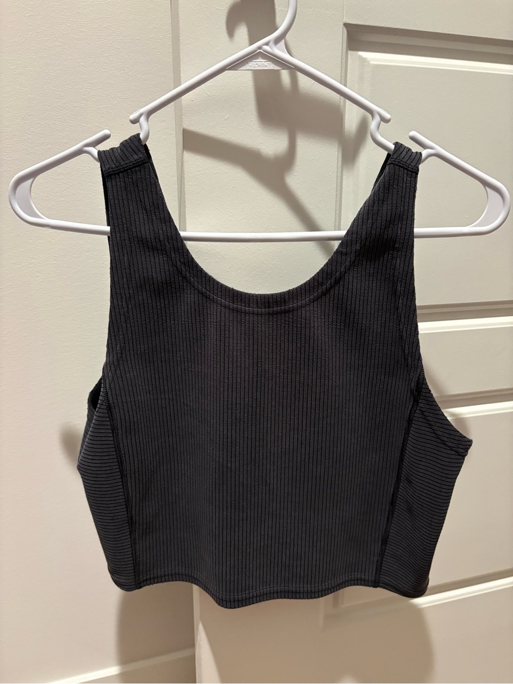 lululemon athletica Black Ribbed Crop Tank